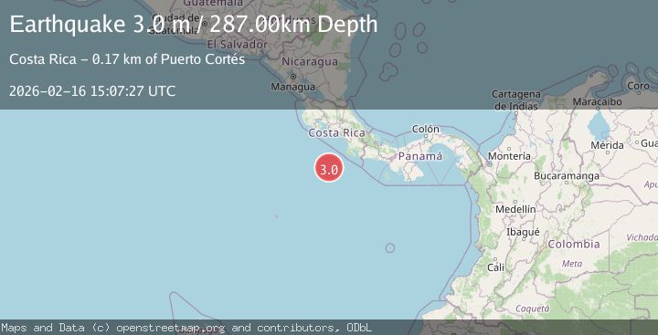 Map of OFF COAST OF COSTA RICA