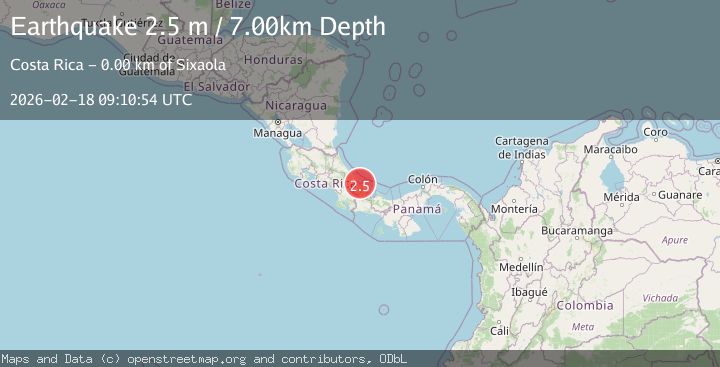 Map of PANAMA-COSTA RICA BORDER REGION