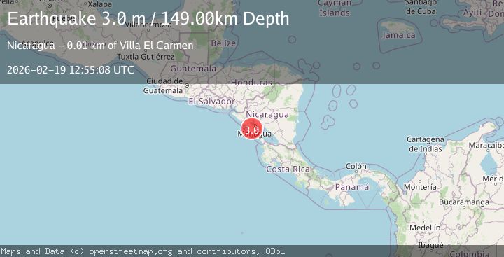 Map of NEAR COAST OF NICARAGUA