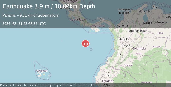 Map of SOUTH OF PANAMA