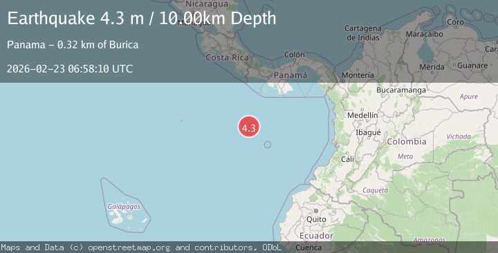 Map of SOUTH OF PANAMA