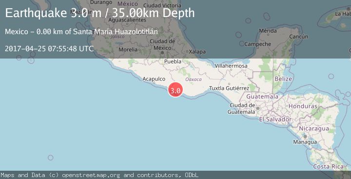 Map of OAXACA, MEXICO