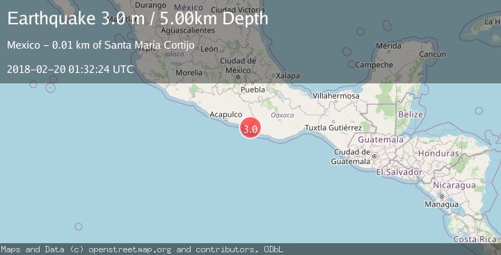 Map of OAXACA, MEXICO