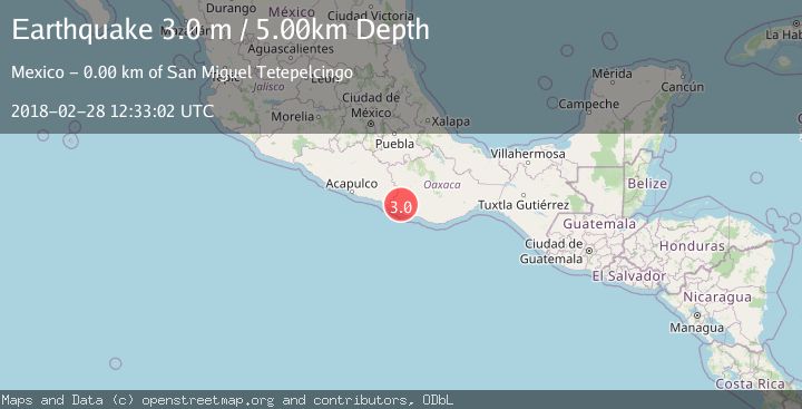 Map of OAXACA, MEXICO