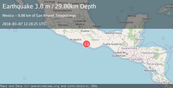 Map of OAXACA, MEXICO