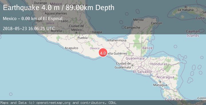 Map of OAXACA, MEXICO
