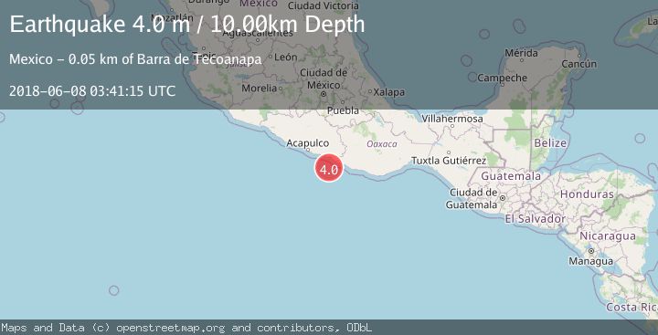 Map of OFFSHORE GUERRERO, MEXICO