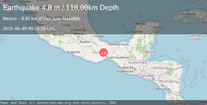 Map of OAXACA, MEXICO