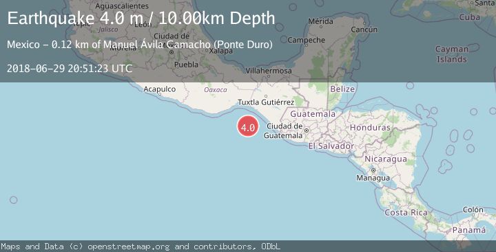 Map of OFF COAST OF CHIAPAS, MEXICO