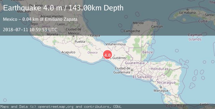 Map of OAXACA, MEXICO