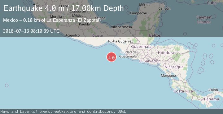 Map of OFF COAST OF CHIAPAS, MEXICO