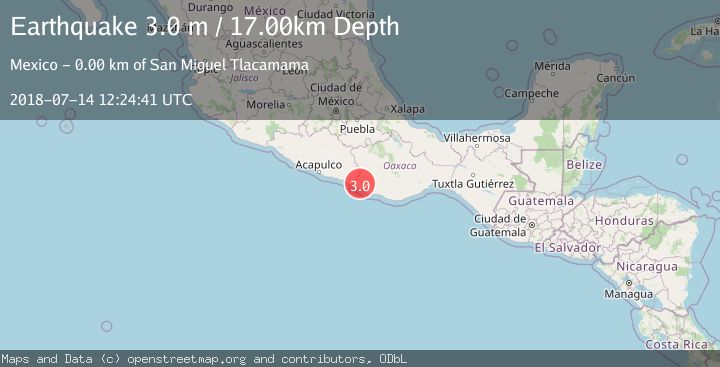 Map of OAXACA, MEXICO