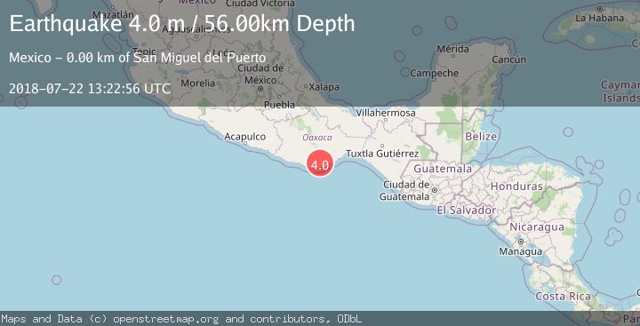 Map of OAXACA, MEXICO