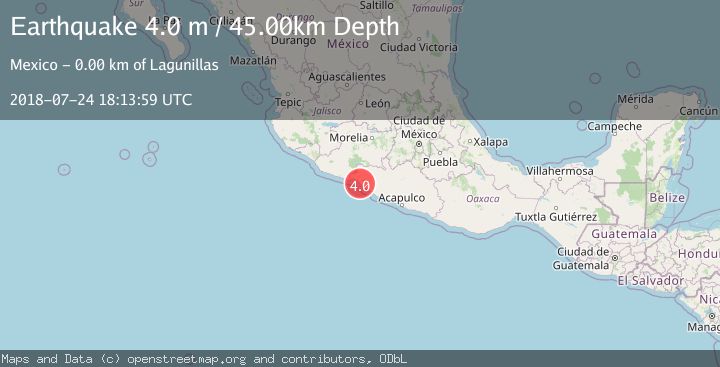 Map of OFFSHORE GUERRERO, MEXICO