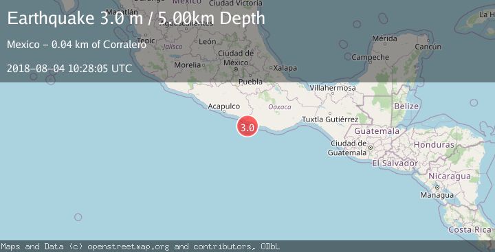 Map of OFFSHORE OAXACA, MEXICO