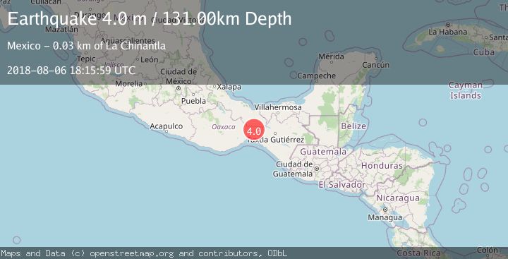 Map of OAXACA, MEXICO