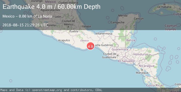 Map of OAXACA, MEXICO