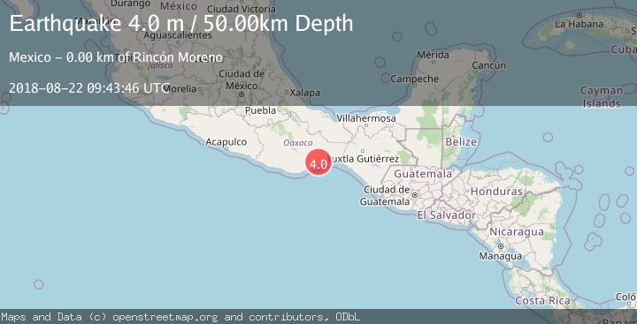 Map of OAXACA, MEXICO