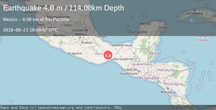 Map of OAXACA, MEXICO