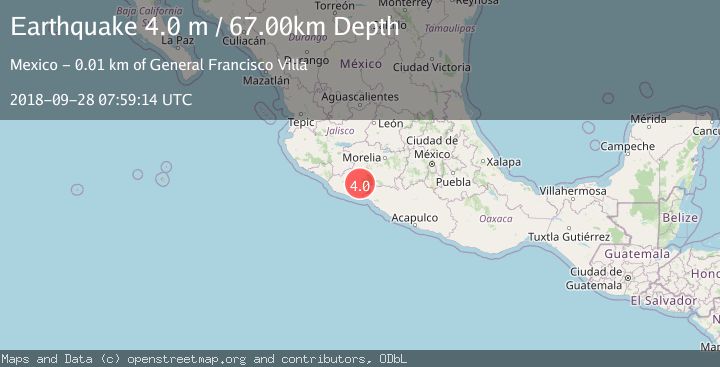 Map of MICHOACAN, MEXICO