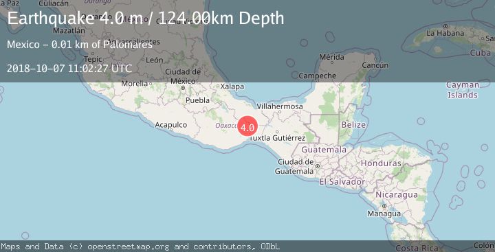 Map of OAXACA, MEXICO