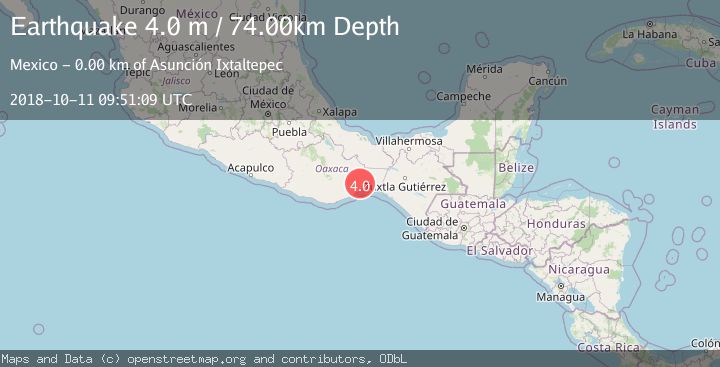 Map of OAXACA, MEXICO
