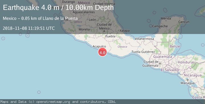 Map of OFFSHORE GUERRERO, MEXICO