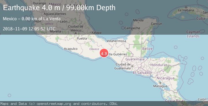 Map of OAXACA, MEXICO