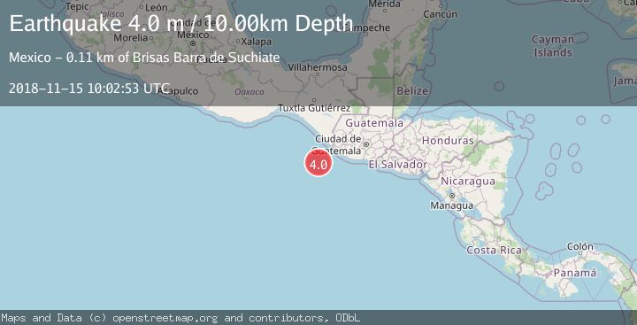 Map of OFF COAST OF CHIAPAS, MEXICO