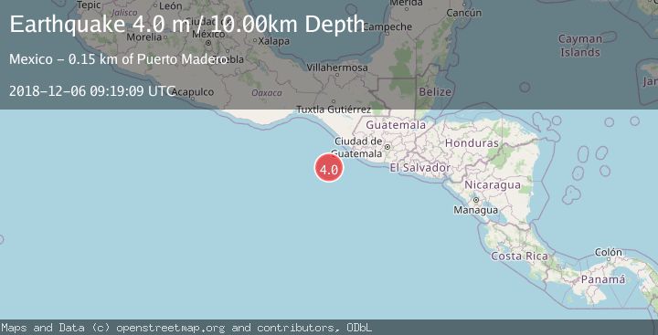 Map of OFF COAST OF CHIAPAS, MEXICO
