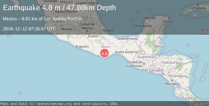 Map of OAXACA, MEXICO