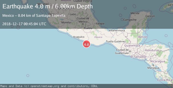 Map of OFFSHORE OAXACA, MEXICO