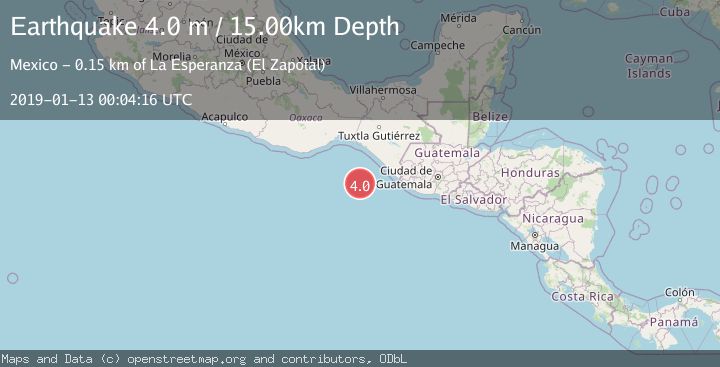 Map of OFF COAST OF CHIAPAS, MEXICO