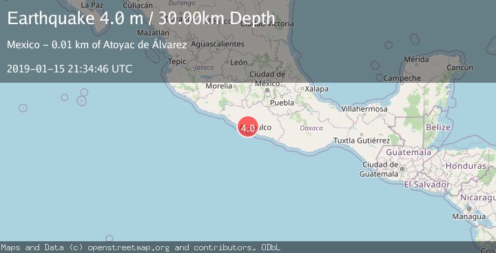 Map of GUERRERO, MEXICO