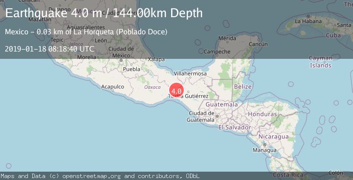 Map of OAXACA, MEXICO