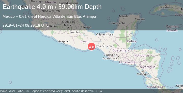 Map of OAXACA, MEXICO