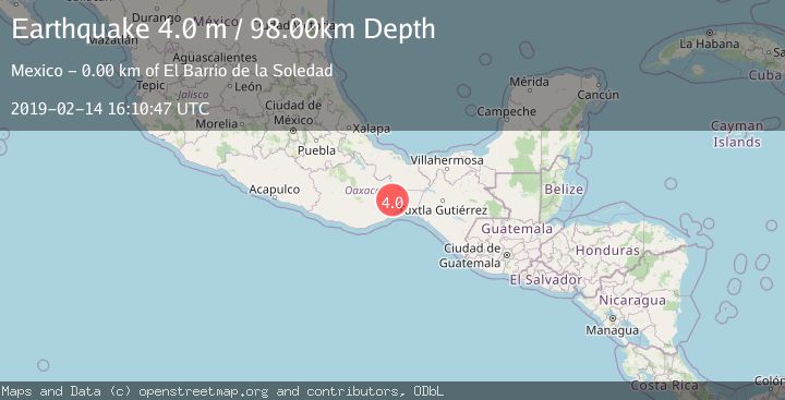 Map of OAXACA, MEXICO