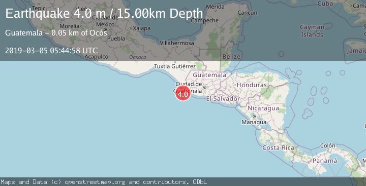 Map of OFFSHORE GUATEMALA