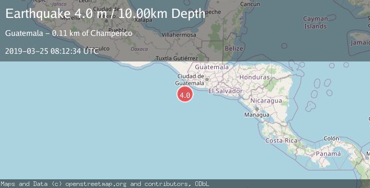 Map of OFF THE COAST OF GUATEMALA