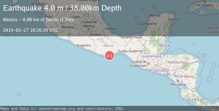 Map of OAXACA, MEXICO