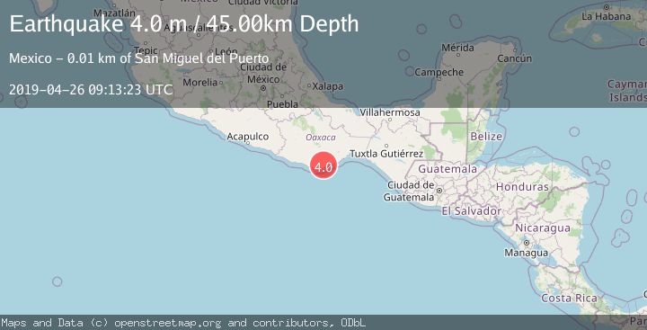 Map of OAXACA, MEXICO