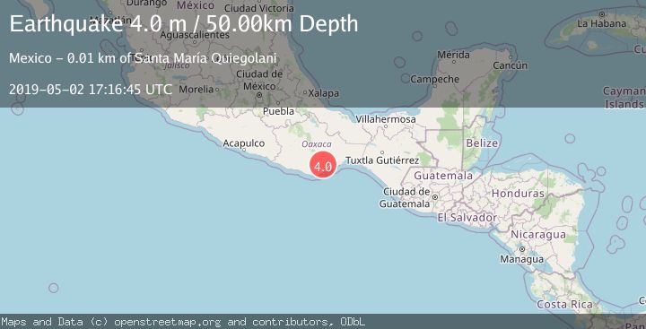 Map of OAXACA, MEXICO