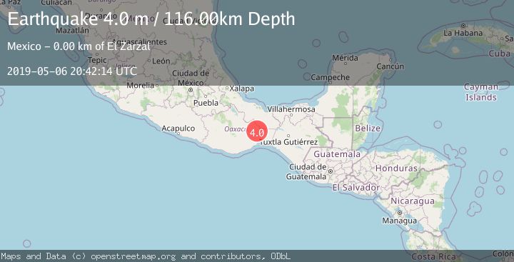 Map of OAXACA, MEXICO