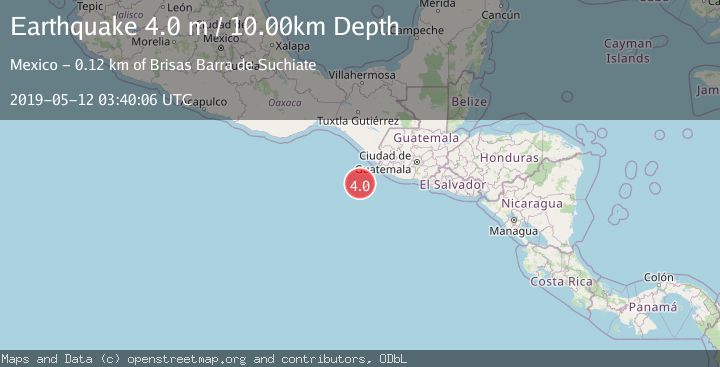Map of OFF COAST OF CHIAPAS, MEXICO