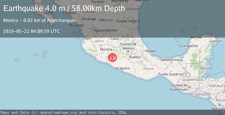 Map of MICHOACAN, MEXICO