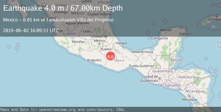 Map of OAXACA, MEXICO