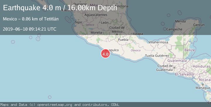Map of OFFSHORE GUERRERO, MEXICO