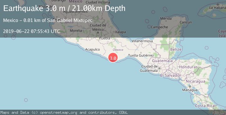 Map of OAXACA, MEXICO