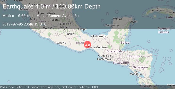 Map of OAXACA, MEXICO