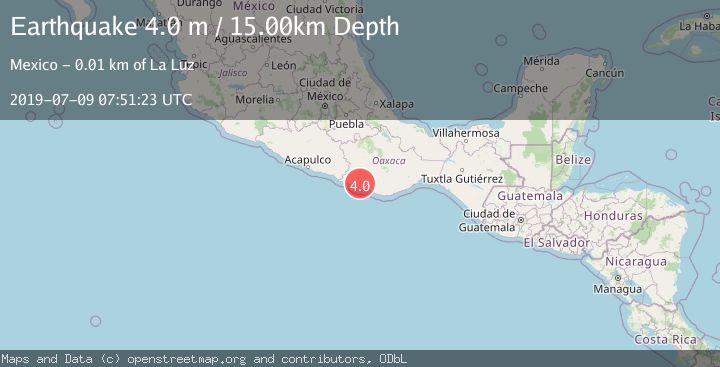 Map of OAXACA, MEXICO